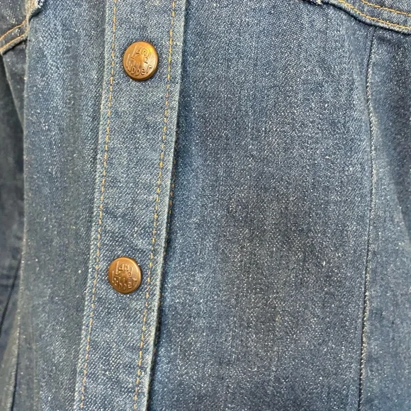 Vintage Landlubber Denim Button Down Shirt Dress S - Picture 5 of 10